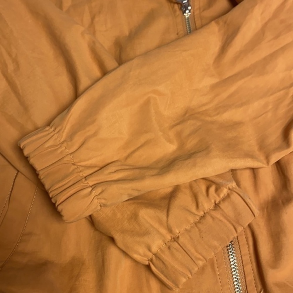FOREVER 21 Yellow Windbreaker Jacket with Hood Small EUC - Picture 13 of 13